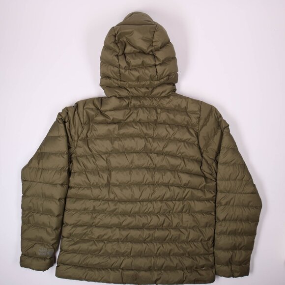 Women's Mountain Hardwear Green down quarterzip pullover SZ M - Picture 4 of 8